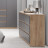 Современная мебель Широкий комод под телевизор 6 ящиков как лофт LOFT wood studio К-17 СИТИ ЛДСП Графит / дуб Крафт золотой, купить недорого в фирменном салоне магазине «Моя Мебель», всего за 12 860 руб.