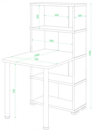 Современная мебель Компьютерный стол СБ-10М-4 IKEA KALLAX/LINNMON style, купить недорого в фирменном салоне магазине «Моя Мебель», всего за 14 400 руб.