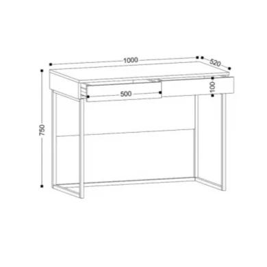 Современная мебель Для школьника письменный стол с ящиками как IKEA | Туалетный стол niko 4 (кашемир / золото), купить недорого в фирменном салоне магазине «Моя Мебель», всего за 10 970 руб.