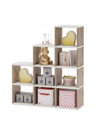 Современная мебель Стеллаж лесенка СЛД 4, IKEA KALLAX &amp; EKET style, купить недорого в фирменном салоне магазине «Моя Мебель», всего за 14 280 руб.