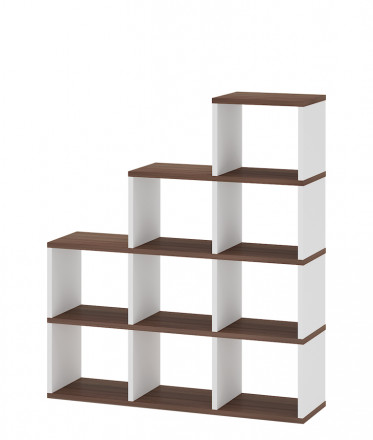 Современная мебель Стеллаж лесенка СЛД 4, IKEA KALLAX &amp; EKET style, купить недорого в фирменном салоне магазине «Моя Мебель», всего за 14 280 руб.