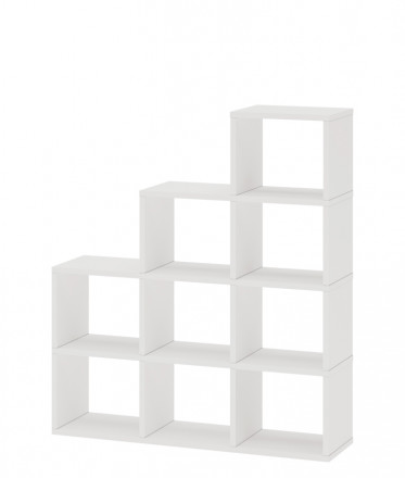 Современная мебель Стеллаж лесенка СЛД 4, IKEA KALLAX &amp; EKET style, купить недорого в фирменном салоне магазине «Моя Мебель», всего за 14 280 руб.