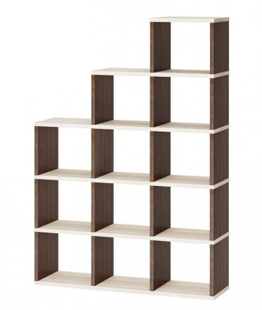Современная мебель Стеллаж лесенка СЛД 5, IKEA KALLAX &amp; EKET style, купить недорого в фирменном салоне магазине «Моя Мебель», всего за 16 280 руб.