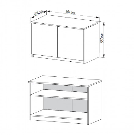 Современная мебель белая тумба для обуви в прихожую с полкой напольная, Антресоль на шкаф для одежды МА 900.1 (МП/3) МС мори, купить недорого в фирменном салоне магазине «Моя Мебель», всего за 5 510 руб.