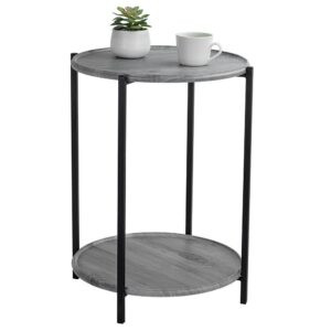 Современная мебель Стол журнальный как IKEA GLADOM BeautyStyle 21 Орех гикори gray / Черный, купить недорого в фирменном салоне магазине «Моя Мебель», всего за 5 210 руб.