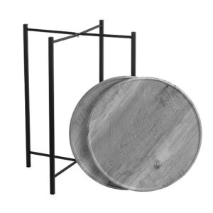 Современная мебель Стол журнальный как IKEA GLADOM BeautyStyle 21 Орех гикори gray / Черный, купить недорого в фирменном салоне магазине «Моя Мебель», всего за 5 210 руб.