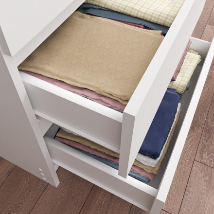 Современная мебель Белый широкий комод как ИКЕА МАЛЬМ (IKEA MALM) 8 ящиков МК 1200.8 (МП/3) МС мори, купить недорого в фирменном салоне магазине «Моя Мебель», всего за 14 040 руб.