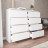 Современная мебель Белый широкий комод как ИКЕА МАЛЬМ (IKEA MALM) 8 ящиков МК 1200.8 (МП/3) МС мори, купить недорого в фирменном салоне магазине «Моя Мебель», всего за 14 040 руб.