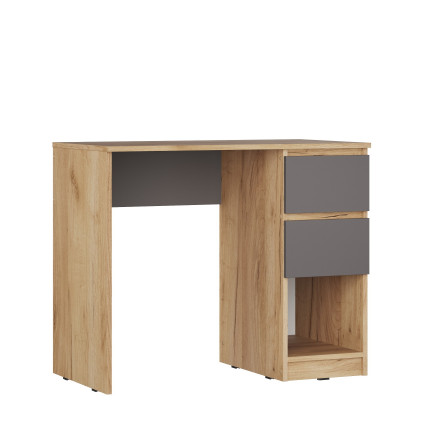 Современная мебель Письменный стол с ящиками как ИКЕА КАЛЛАКС (IKEA KALLAX) СП-18 сити Графит / дуб Крафт золотой, купить недорого в фирменном салоне магазине «Моя Мебель», всего за 4 990 руб.