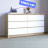 Современная мебель Широкий комод под ТВ как ИКЕА МАЛЬМ (IKEA MALM) 6 ящиков МК 1380.6 (МП/3) сонома / белый МС мори, купить недорого в фирменном салоне магазине «Моя Мебель», всего за 13 910 руб.