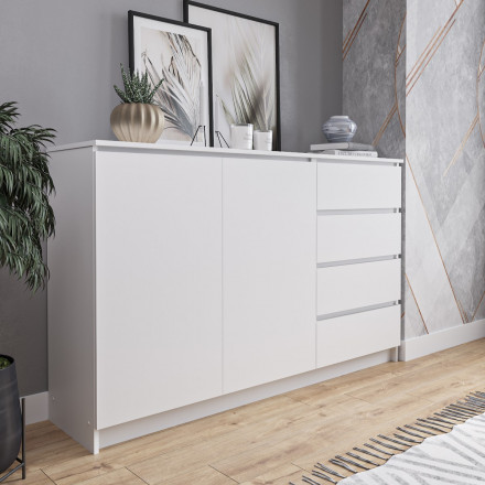 Современная мебель Белый широкий тумба комод под телевизор как ИКЕА МАЛЬМ (IKEA MALM) МК 1600.1 (МП/3) МС мори, купить недорого в фирменном салоне магазине «Моя Мебель», всего за 14 370 руб.