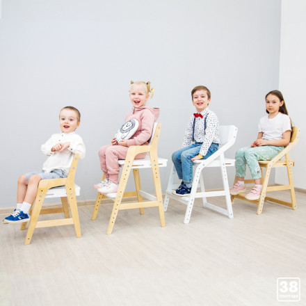 Современная мебель Стул растущий «Kids» комбо белый, купить недорого в фирменном салоне магазине «Моя Мебель», всего за 5 100 руб.