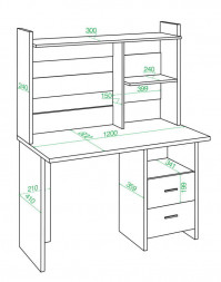 Письменный стол с ящиками