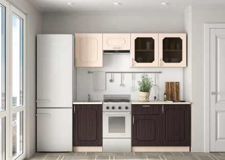 Современная мебель мС &quot;Легенда-12&quot; Комплект №7 2,0м ПВХ Дуб молочный/ Венге/ корпус Дуб Молочный (8622 PR), №6, купить недорого в фирменном салоне магазине «Моя Мебель», всего за 40 700 руб.