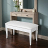 Банкетка в прихожую с сиденьем, с ящиком мягкая | Тумба в прихожую с сиденьем узкая Vivaldi M экокожа белый / массив белый