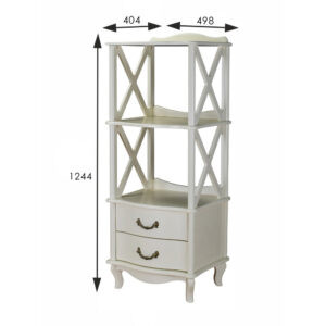 Современная мебель этажерка Джульетта 2 уровня Л Дуб шампань, купить недорого в фирменном салоне магазине «Моя Мебель», всего за 18 710 руб.