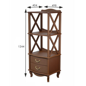 Современная мебель этажерка Джульетта 2 уровня Л Орех, купить недорого в фирменном салоне магазине «Моя Мебель», всего за 18 710 руб.