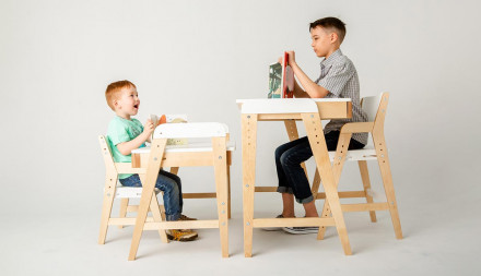 Современная мебель Стол растущий «Kids» комбо белый, купить недорого в фирменном салоне магазине «Моя Мебель», всего за 10 550 руб.