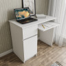 Белый стол с тумбой, полкой и ящиком аналог ИКЕА ЭЙЛЕР (IKEA EJLER) МС-1 левый (МП/3) МС мори