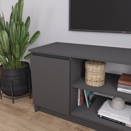 Современная мебель тумба под телевизор в гостиную напольная | ТВ тумба | Подставка под телевизор Консоль | Тумбочка в прихожую, графит МТВ 1200.1 (МП) мори, купить недорого в фирменном салоне магазине «Моя Мебель», всего за 6 290 руб.