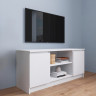 Белая тумба под телевизор в гостиную напольная | ТВ тумба | Подставка под телевизор Консоль | Тумбочка в прихожую МТВ 1200.1 (МП/3) мори