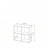 Современная мебель Белый открытый стеллаж полки для хранения как IKEA KALLAX &amp; EKET, СПД 2-2, купить недорого в фирменном салоне магазине «Моя Мебель», всего за 7 200 руб.