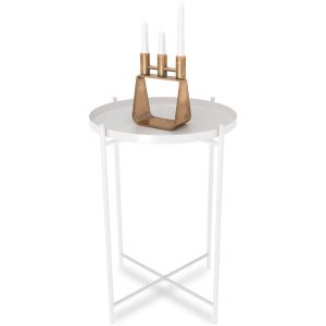 Современная мебель Стол журнальный как IKEA GLADOM SHT-CT8 Белый муар, купить недорого в фирменном салоне магазине «Моя Мебель», всего за 2 480 руб.