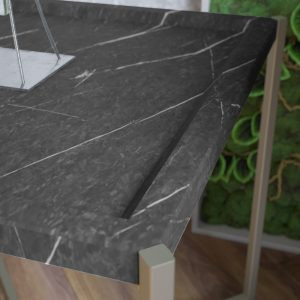 Современная мебель стол журнальный Стефан Черный мрамор / Титан, купить недорого в фирменном салоне магазине «Моя Мебель», всего за 7 090 руб.