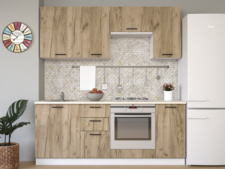 Современная мебель МК &quot;НОРД&quot; Комплект №6 2,0м Дуб Крафт Серый (К002 PW)/ корпус Супербелый (1181 Ш), купить недорого в фирменном салоне магазине «Моя Мебель», всего за 34 660 руб.