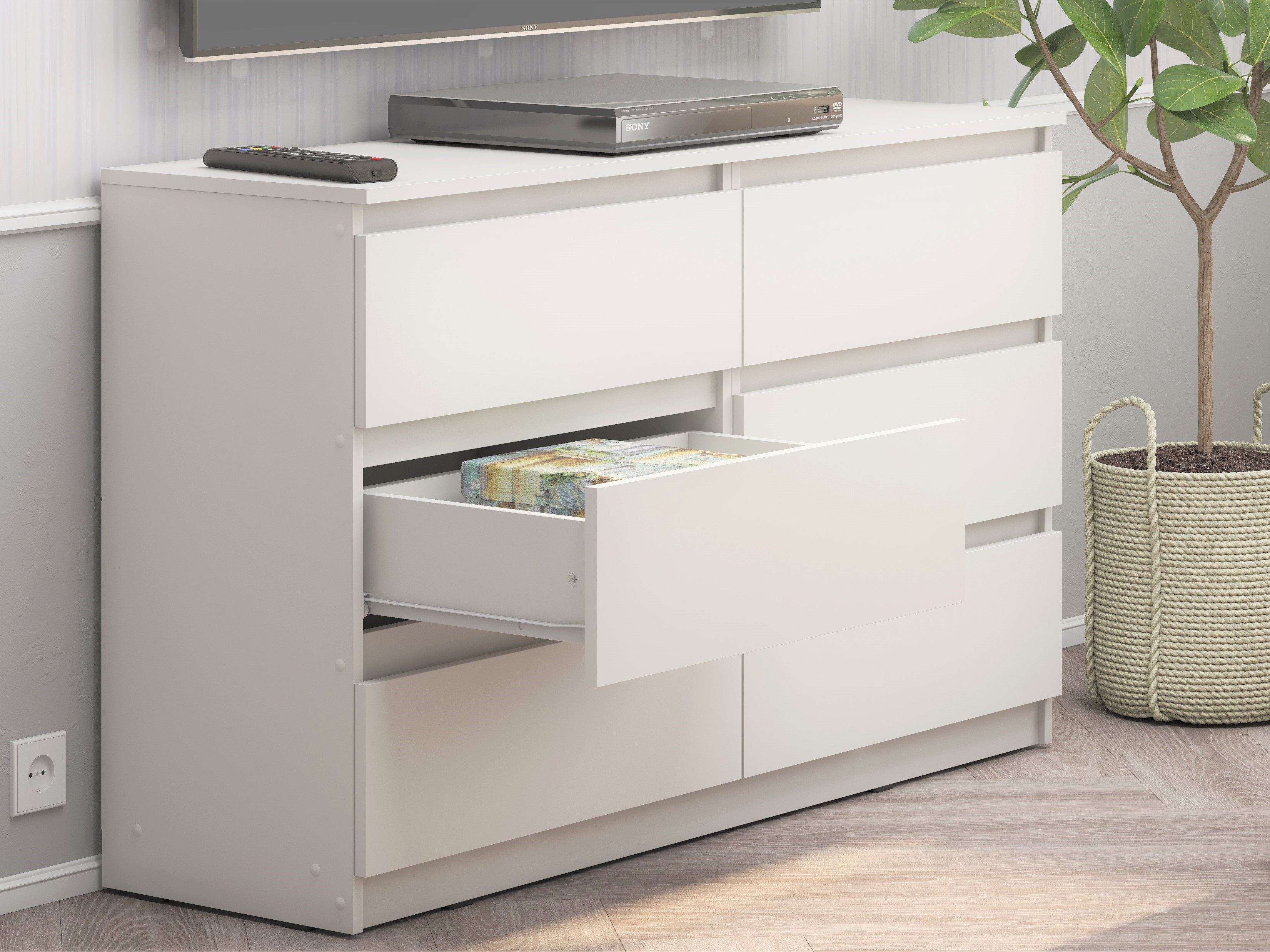 Белый комод в стиле ИКЕА 'К-17' в салоне 'Моя мебель'